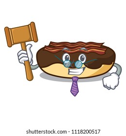 Judge maple bacon bar mascot cartoon