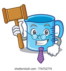 Judge measuring cup character cartoon