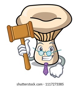 Judge milk mushroom mascot cartoon
