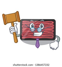 Judge minced meat in the cartoon shape