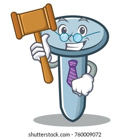 Judge nail character cartoon style