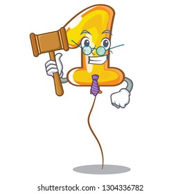 Judge number one balloon stickto cartoon door