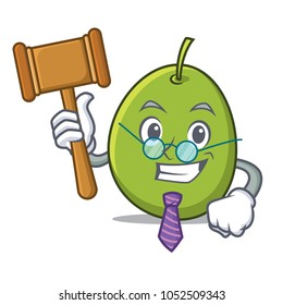 Judge olive mascot cartoon style