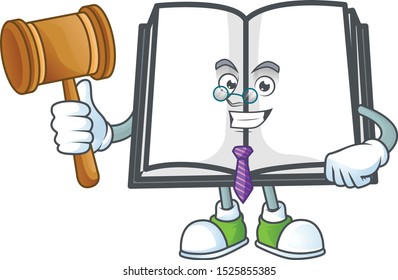 Judge open book on a white background