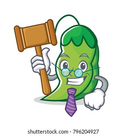 Judge peas mascot cartoon style