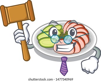 Judge peking duck served on cartoon plate