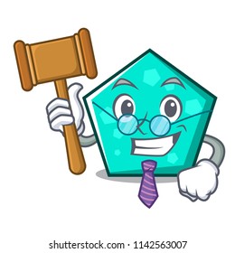Judge pentagon mascot cartoon style