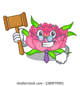 Judge peony flower grow in mascot stems