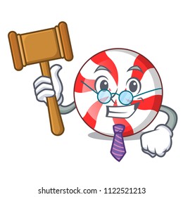 Judge peppermint candy mascot cartoon