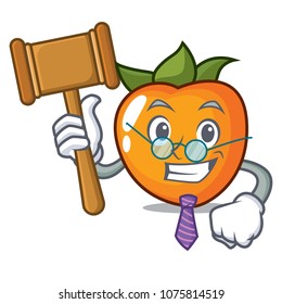 Judge persimmon mascot cartoon style