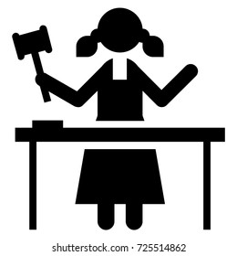 Judge profession icon with smart precision design
