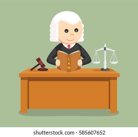 judge reading law book