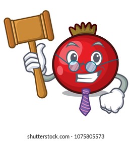 Judge red currant mascot cartoon