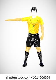 judge, referee soccer yellow vector