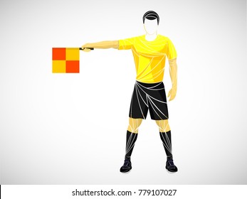 judge, referee soccer yellow vector