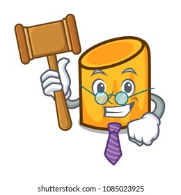 Judge rigatoni mascot cartoon style