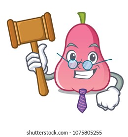 Judge rose apple mascot cartoon