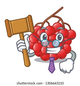 Judge rowan berries isolated with the mascot