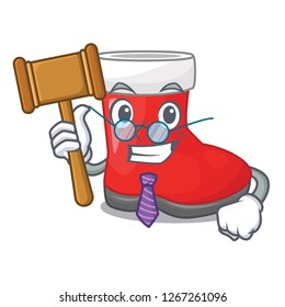 Judge santa boots in shape a cartoon