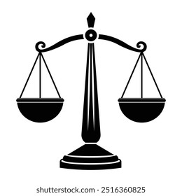 Judge Scale icon black silhouette on white background