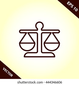 judge scales line icon