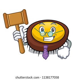 Judge sea urchin mascot cartoon