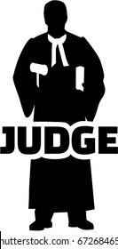 Judge Silhouette With Job Title