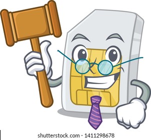 Judge simcard in the a mascot wallet