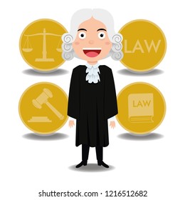 The judge is smile.
