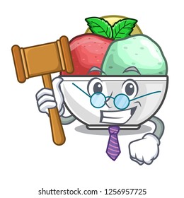 Judge sorbet ice with black bowls character