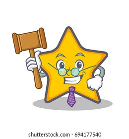 Judge star character cartoon style