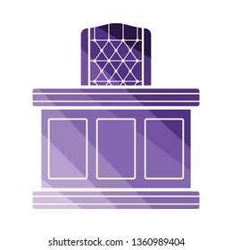 Tabellensymbol. Flaches Farbdesign. Vektorgrafik.