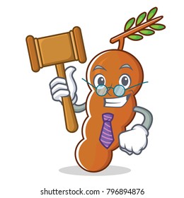 Judge tamarind mascot cartoon style