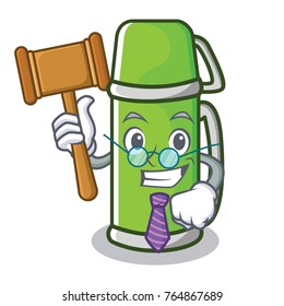 Judge thermos character cartoon style
