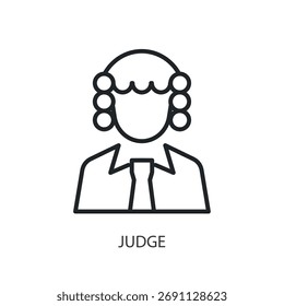 Judge thin line vector icons.