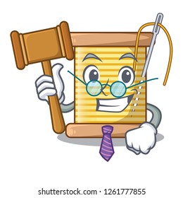 Judge thread spool in a shape cartoon