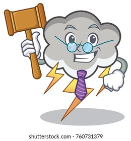 Judge thunder cloud character cartoon