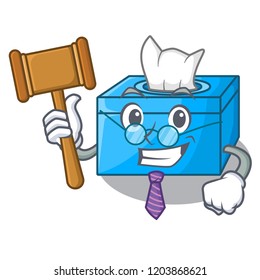 Judge tissue box isolated on the mascot