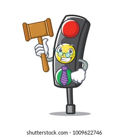 Judge traffic light character cartoon