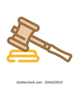 judge trial divorce color icon vector. judge trial divorce sign. isolated symbol illustration