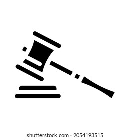 judge trial divorce glyph icon vector. judge trial divorce sign. isolated contour symbol black illustration