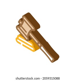 judge trial divorce isometric icon vector. judge trial divorce sign. isolated symbol illustration