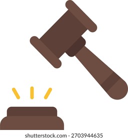 Desenho vetorial de juiz em estilo moderno, autoridade legal e conceito de aplicação anticorrupção, ilustração de justiça. Ícone Simples