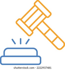 Icono del vector del juez. Se puede usar para imprimir, móviles y aplicaciones web.