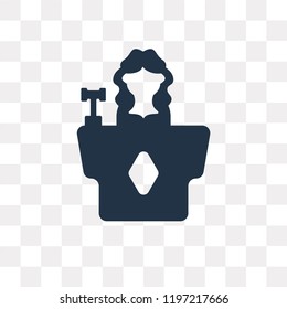 Judge vector icon isolated on transparent background, Judge transparency concept can be used web and mobile