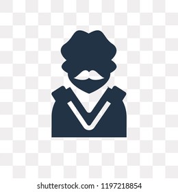 Judge vector icon isolated on transparent background, Judge transparency concept can be used web and mobile