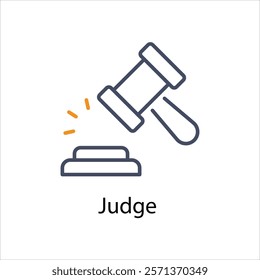 Judge Vector icon stock illustration