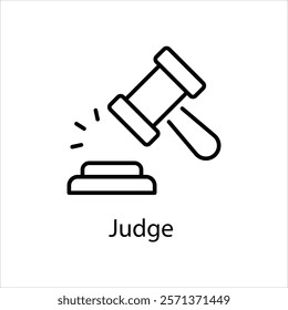 Judge Vector icon stock illustration