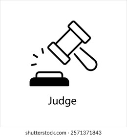 Judge Vector icon stock illustration