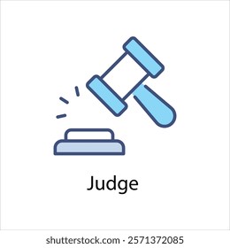 Judge Vector icon stock illustration